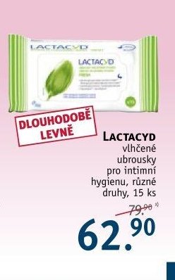 Lactacyd vlhčené ubrousky pro intimní hygienu