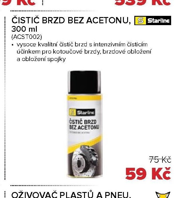 ČISTIČ BRZD BEZ ACETONU