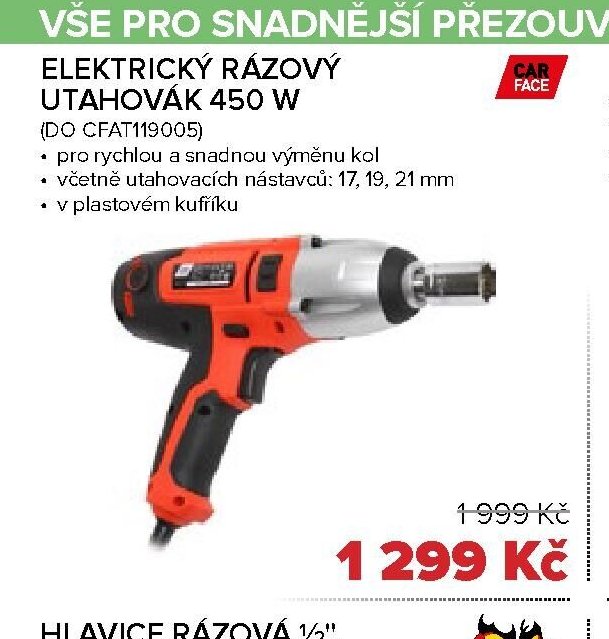 ELEKTRICKÝ RÁZOVÝ UTAHOVÁK 450 W