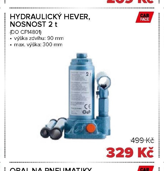 HYDRAULICKÝ HEVER, NOSNOST 2 t
