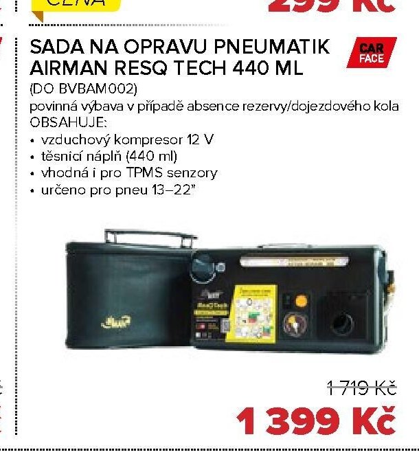 SADA NA OPRAVU PNEUMATIK AIRMAN RESQ TECH 440 ML