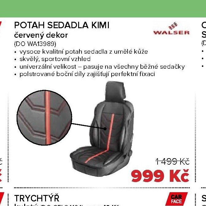 POTAH SEDADLA KIMI červený dekor