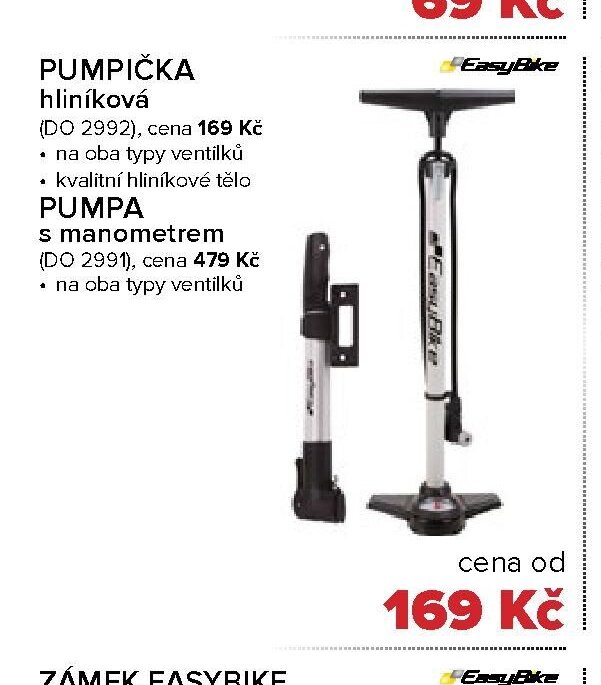PUMPIČKA hliníková / PUMPA s manometrem