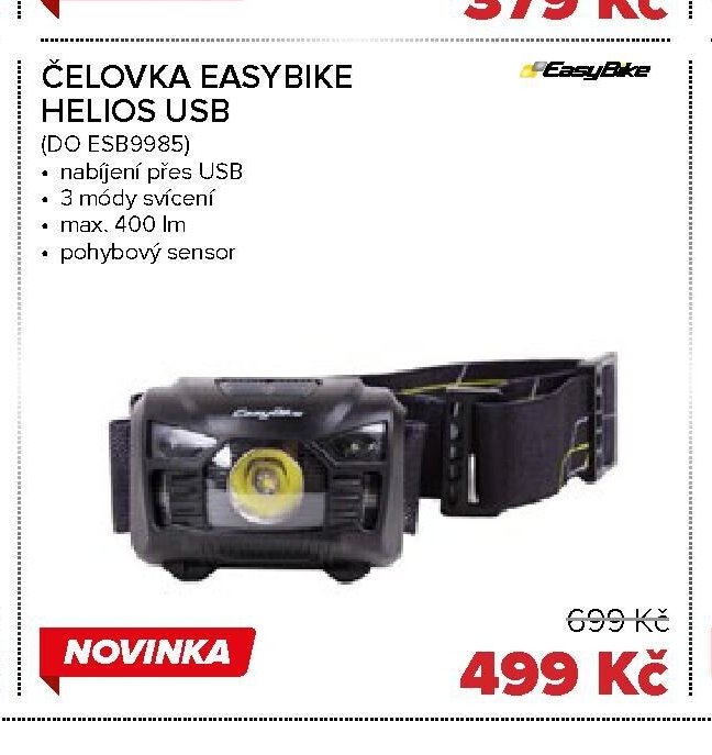 ČELOVKA EASYBIKE HELIOS USB