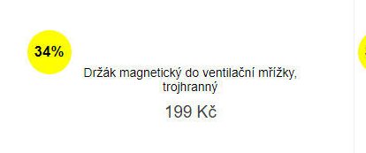 Držák magnetický do ventilační mřížky, trojhranný