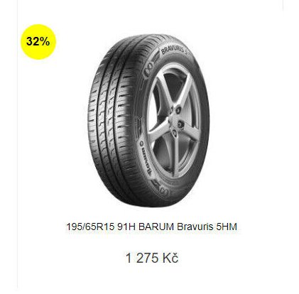 195/65R15 91H BARUM Bravuris 5HM