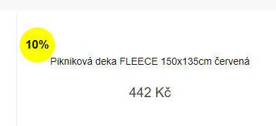 Pikniková deka FLEECE 150x135cm červená