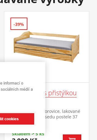 Postel masiv s úložným prostorem