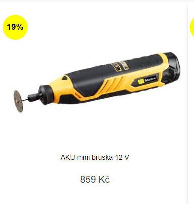 AKU mini bruska 12 V