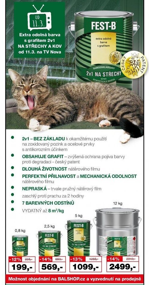 FEST-B BARVA 2v1 NA STŘECHY