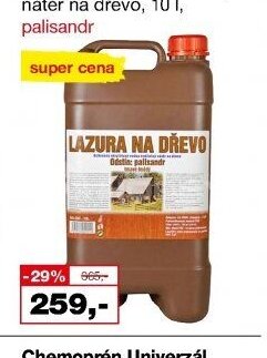 Lazura na dřevo ochranný akrylátový vodouředitelný nátěr na dřevo, 10 l, palisandr