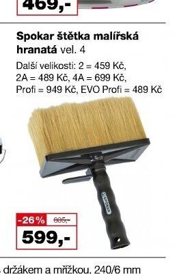 Spokar štětka malířská hranatá vel. 4