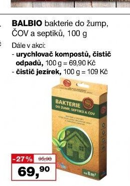 BALBIO bakterie do žump, ČOV a septiků, 100 g