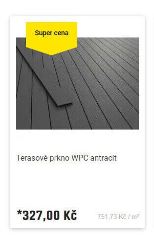 Terasové prkno WPC antracit