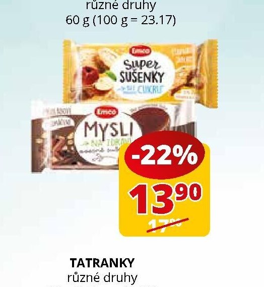EMCO SUPER SUŠENKY, EMCO MYSLI NA ZDRAVÍ POLOMÁČENÉ