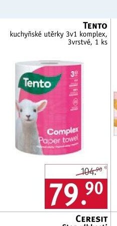 TENTO kuchyňské utěrky 3v1 komplex, 3vrstvé, 1 ks