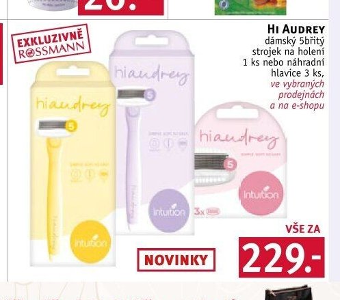 Hi Audrey dámský 5břitý strojek na holení 1 ks nebo náhradní hlavice 3 ks
