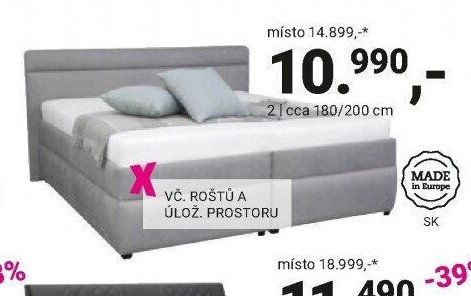 Postel s úložným prostorem