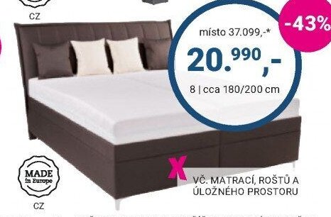 Postel s úložným prostorem