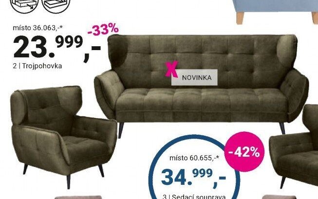 Trojpohovka - Möbelix aktualniletaky.eu