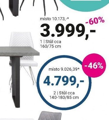 Stůl cca 160/75 cm - Möbelix aktualniletaky.eu