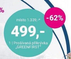 Prošívaná přikrývka GREENFIRST - Möbelix aktualniletaky.eu