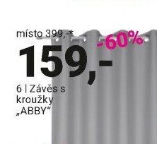 Závěs s kroužky ABBY - Möbelix aktualniletaky.eu