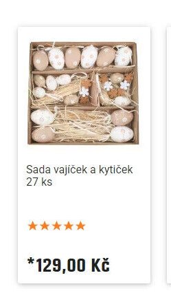 Sada vajíček a kytiček 27 ks