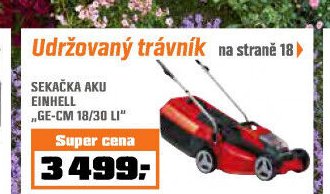 SEKAČKA AKU EINHELL GE-CM 18/30 LI - OBI aktualniletaky.eu