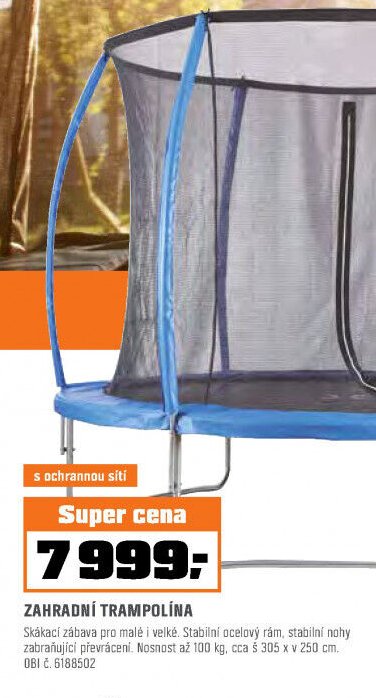 ZAHRADNÍ TRAMPOLÍNA - OBI aktualniletaky.eu