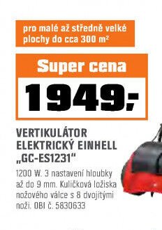 VERTIKULÁTOR ELEKTRICKÝ EINHELL GC-ES1231 - OBI aktualniletaky.eu