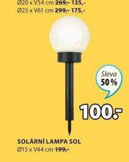SOLÁRNÍ LAMPA SOL