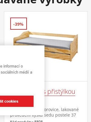 Postel s přistýlkou