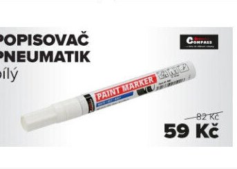 POPISOVAČ PNEUMATIK bílý