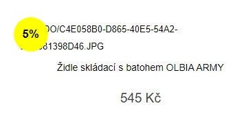 Židle skládací s batohem OLBIA ARMY