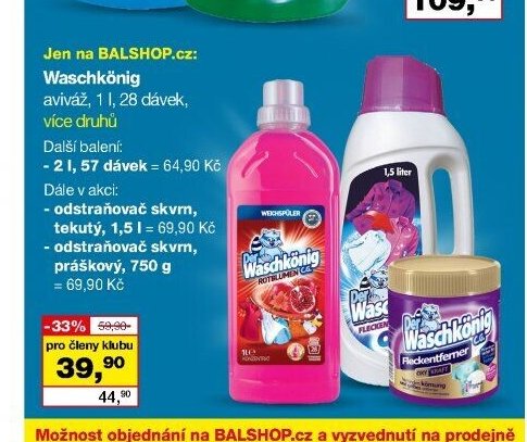 Waschkönig aviváž, 1 l, 28 dávek