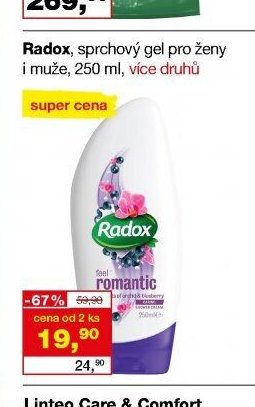 Radox, sprchový gel pro ženy i muže, 250 ml