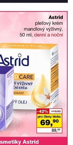 Astrid pleťový krém mandlový