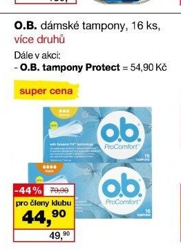 O.B. dámské tampony