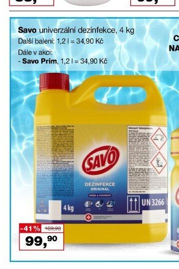 Savo univerzální dezinfekce, 4 kg
