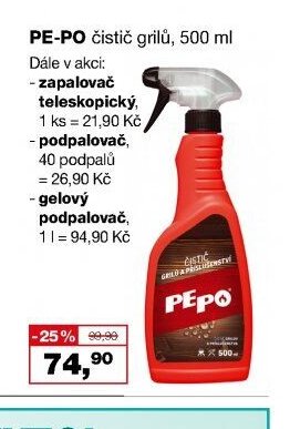 PE-PO čistič grilů, 500 ml