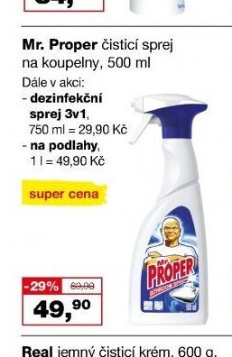 Mr. Proper čisticí sprej na koupelny, 500 ml