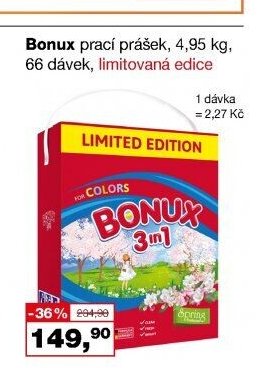 Bonux prací prášek, 4,95 kg
