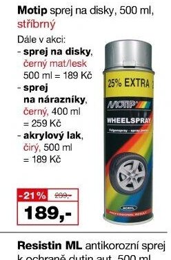 Motip sprej na disky, 500 ml, stříbrný