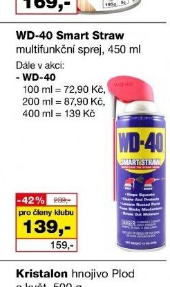 WD-40 Smart Straw multifunkční sprej, 450 ml