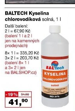 BALTECH Kyselina chlorovodíková solná, 1 l