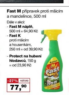 Fast M přípravek proti mšicím a mandelince, 500 ml