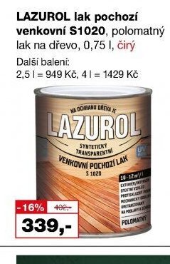 LAZUROL lak pochozí venkovní S1020