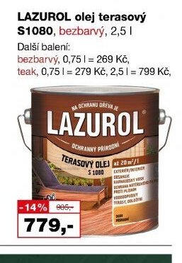LAZUROL olej terasový S1080