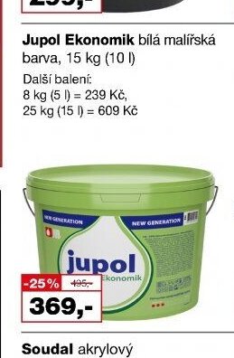 Jupol Ekonomik bílá malířská barva